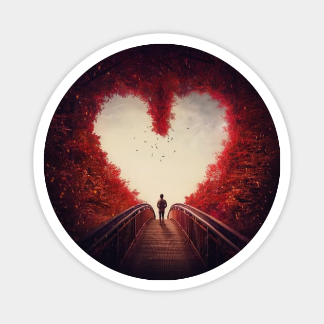 Follow your heart, autumn mood Magnet by psychoshadow